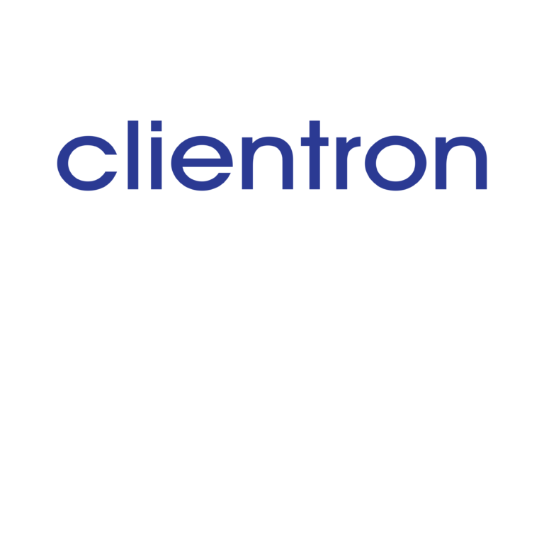 Clientron logo_100cm x 100cm white - Chen Camille